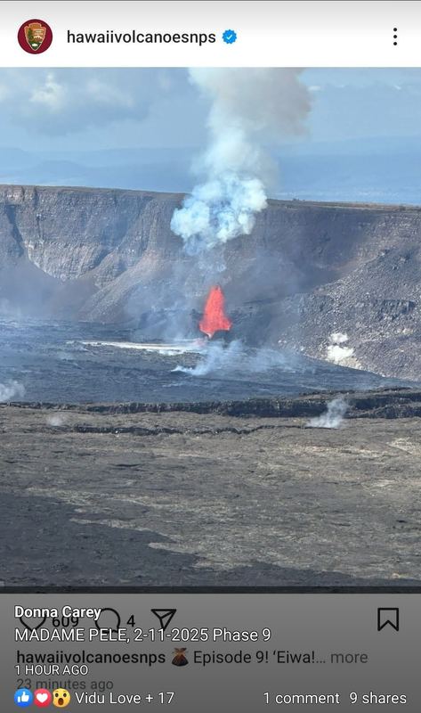 Close night lava fountain